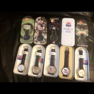 Lot of 5 Sun Time College Sports Watches Baylor